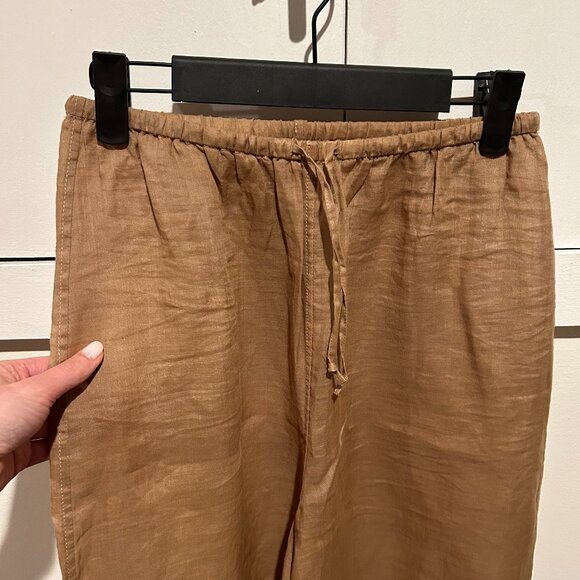 ARKET Lightweight Wide-Leg Drawstring Pants - Brown/Tan (XS) - Brand New - Picture 3 of 5